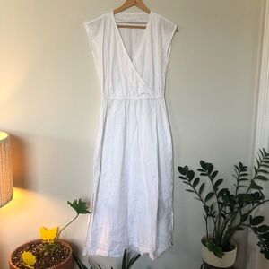 Vintage White Cotton Cottage Core Summer Dress